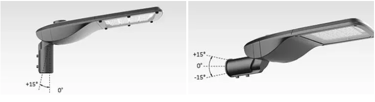 adjustable led street light angle installation 