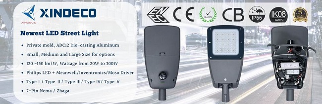 Xindeco SASO CB ENEC CE LED streetlights